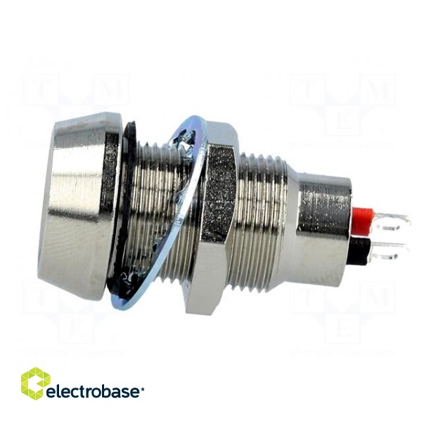 Indicator: LED | recessed | 24VDC | Cutout: Ø12.7mm | IP67 | brass image 3