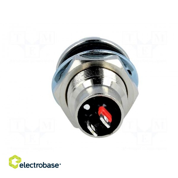 Indicator: LED | recessed | white cold | 24VDC | Ø12.7mm | IP67 | brass image 5