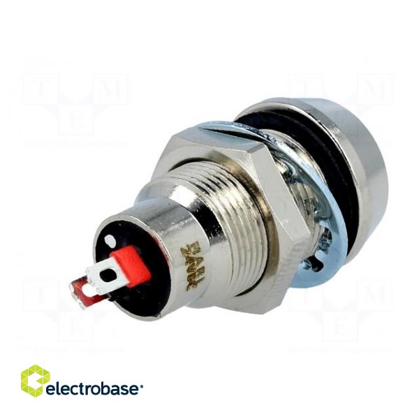 Indicator: LED | recessed | white cold | 24VDC | Ø12.7mm | IP67 | brass image 6