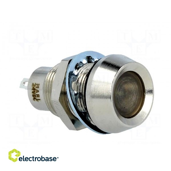 Indicator: LED | recessed | white cold | 24VDC | Ø12.7mm | IP67 | brass image 8
