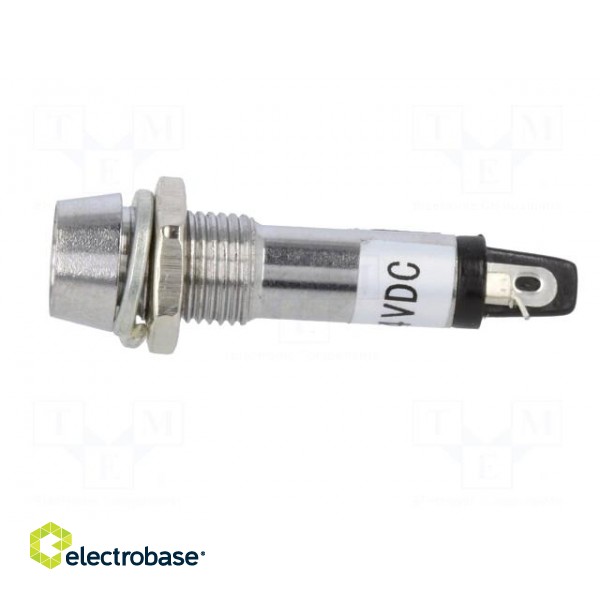 Indicator: LED | recessed | 24VDC | Cutout: Ø8.2mm | IP40 | metal фото 3