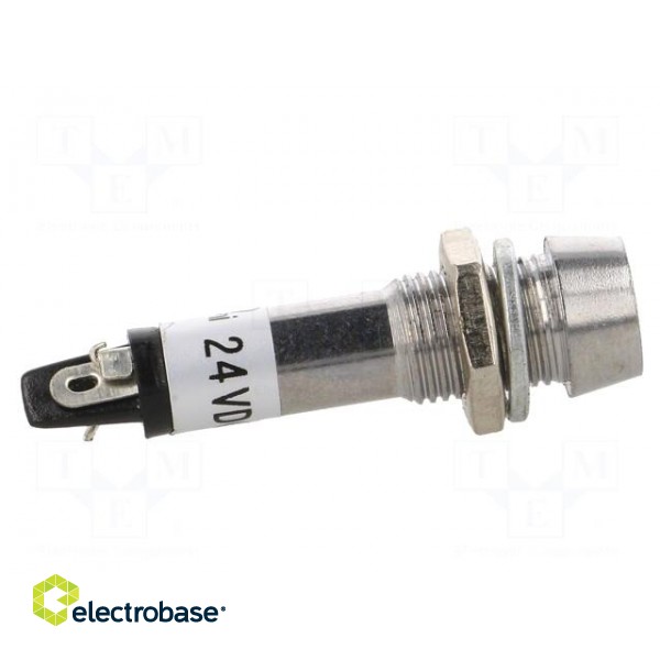 Indicator: LED | recessed | 24VDC | Cutout: Ø8.2mm | IP40 | metal image 7