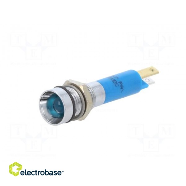 Indicator: LED | recessed | blue | 24VDC | Ø8mm | IP67 | metal,plastic фото 2