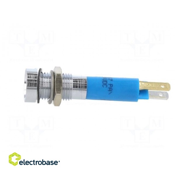 Indicator: LED | recessed | blue | 24VDC | Ø8mm | IP67 | metal,plastic image 3