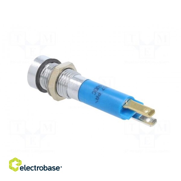 Indicator: LED | recessed | blue | 24VDC | Ø8mm | IP67 | metal,plastic image 4