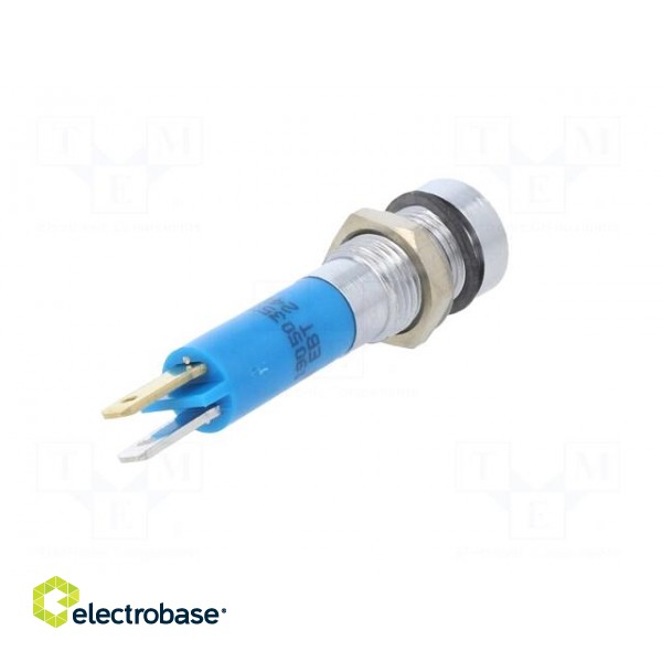 Indicator: LED | recessed | blue | 24VDC | Ø8mm | IP67 | metal,plastic фото 6