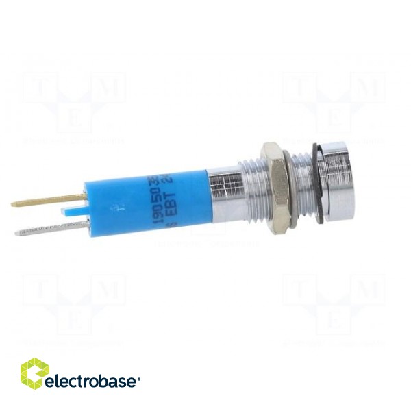 Indicator: LED | recessed | blue | 24VDC | Ø8mm | IP67 | metal,plastic image 7