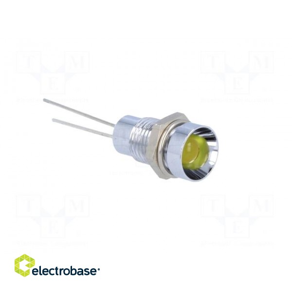 Indicator: LED | recessed | yellow | Ø8.2mm | IP40 | for PCB | brass image 8