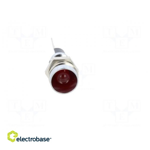 Indicator: LED | recessed | red | Ø8mm | for PCB | brass | ØLED: 5mm image 9