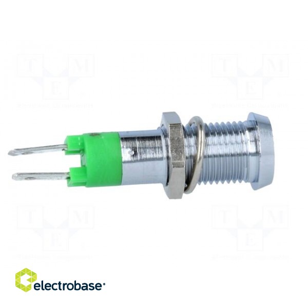 Indicator: LED | recessed | 12÷14VDC | Cutout: Ø8.2mm | IP67 | metal image 7