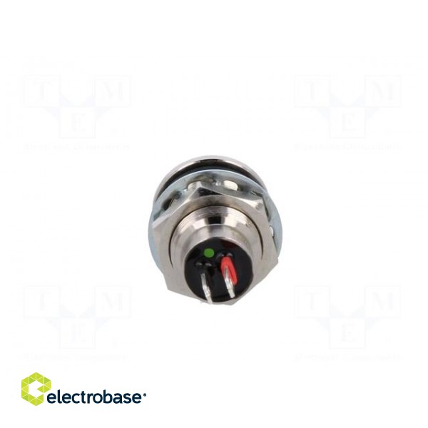 Indicator: LED | recessed | green | 12VDC | Ø12.7mm | IP67 | brass фото 5