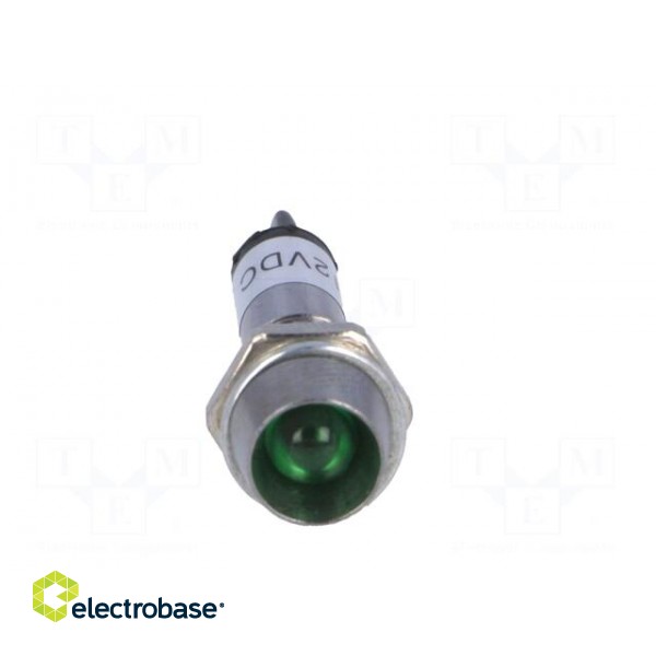 Indicator: LED | recessed | green | 12VDC | Ø8.2mm | IP40 | for soldering image 9