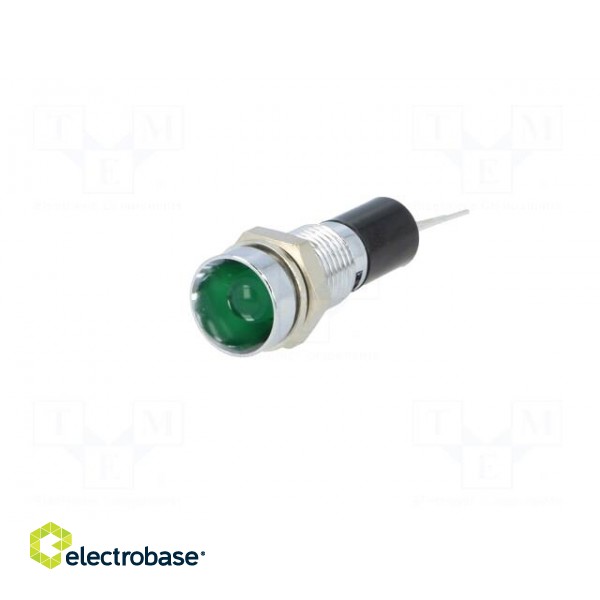 Indicator: LED | recessed | 12VDC | Cutout: Ø8mm | for PCB | brass фото 2