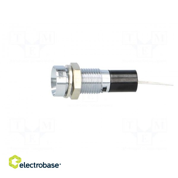 Indicator: LED | recessed | 12VDC | Cutout: Ø8mm | for PCB | brass фото 3