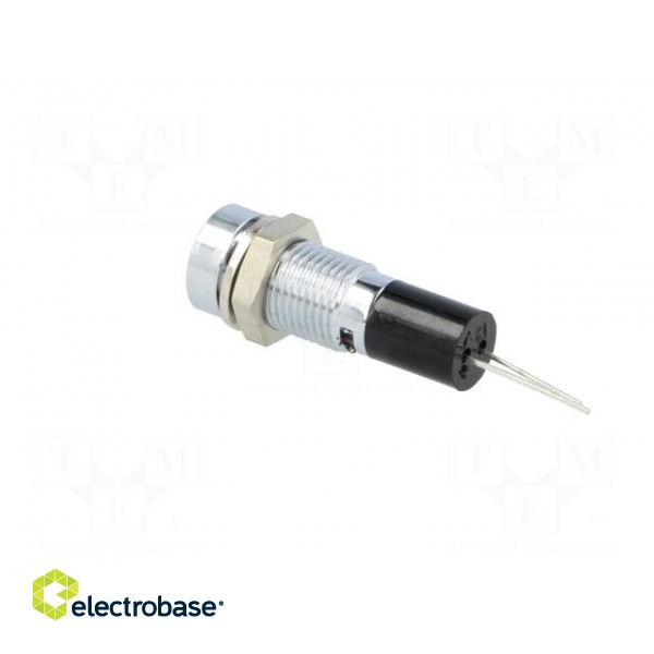 Indicator: LED | recessed | 12VDC | Cutout: Ø8mm | for PCB | brass фото 4