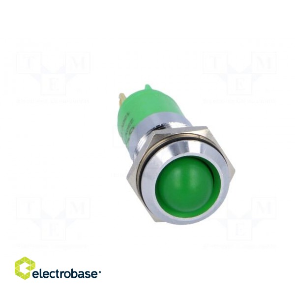 Indicator: LED | recessed | green | 230VAC | Ø14.2mm | IP67 | metal image 9