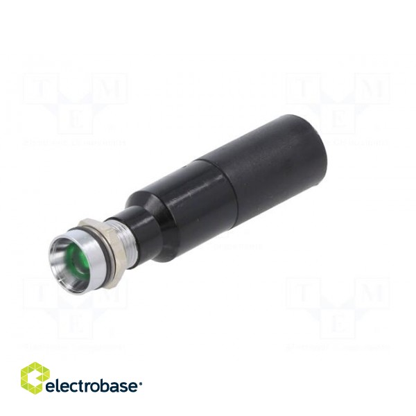 Indicator: LED | recessed | green | 230VAC | Ø8mm | IP67 | metal,plastic image 2