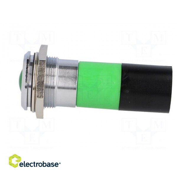 Indicator: LED | recessed | green | 230VDC | 230VAC | Ø22.2mm | IP67 image 3