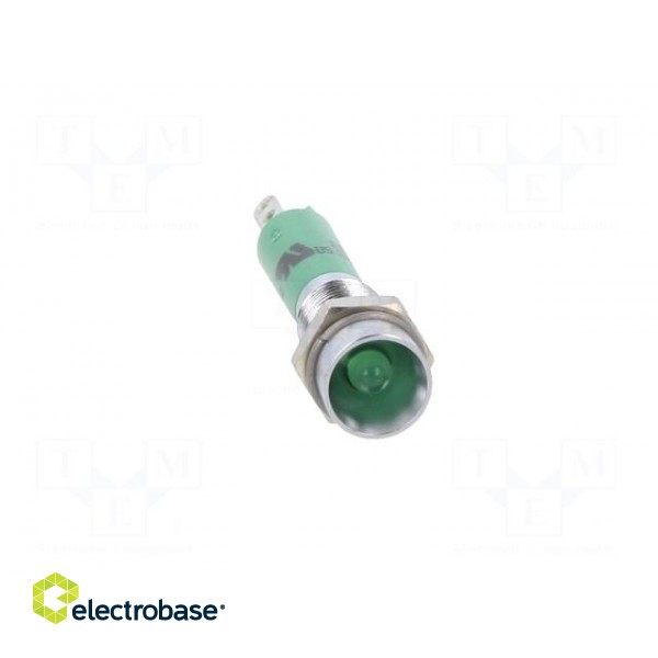 Indicator: LED | recessed | green | 24VDC | Ø6mm | IP40 | metal | ØLED: 3mm paveikslėlis 9