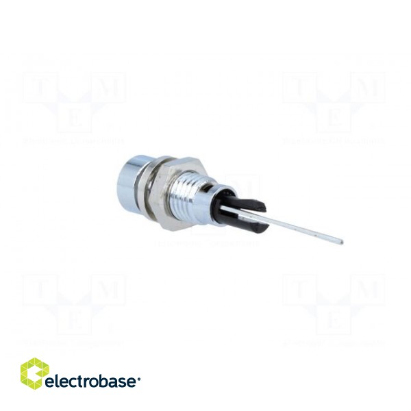 Indicator: LED | recessed | green | Ø6mm | for PCB | brass | ØLED: 3mm image 4