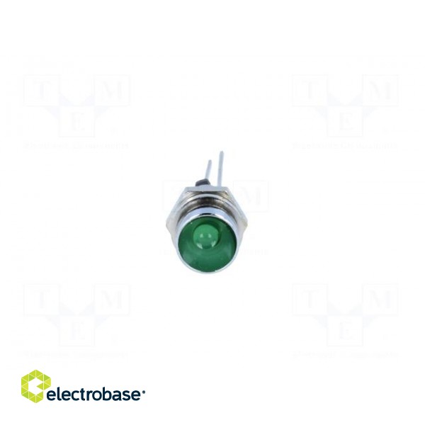 Indicator: LED | recessed | green | Ø6mm | for PCB | brass | ØLED: 3mm image 9