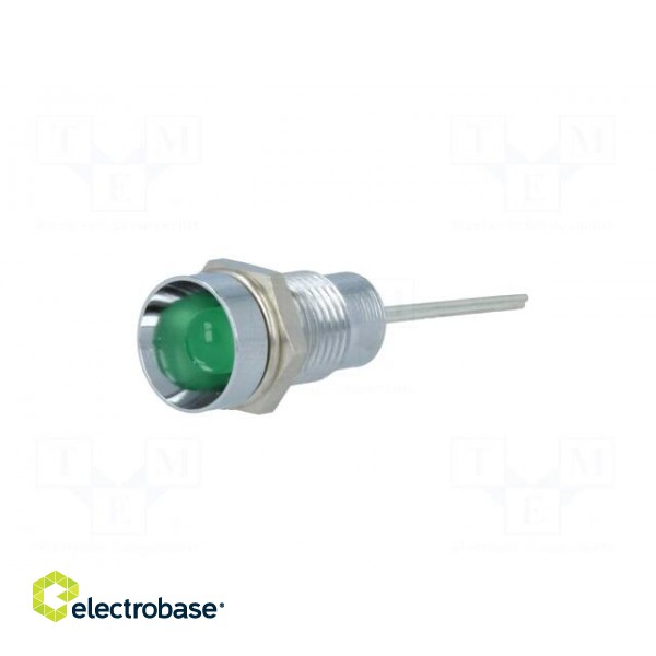 Indicator: LED | recessed | green | Ø8.2mm | IP40 | for PCB | brass image 2