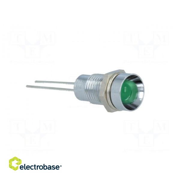 Indicator: LED | recessed | green | Ø8.2mm | IP40 | for PCB | brass image 8