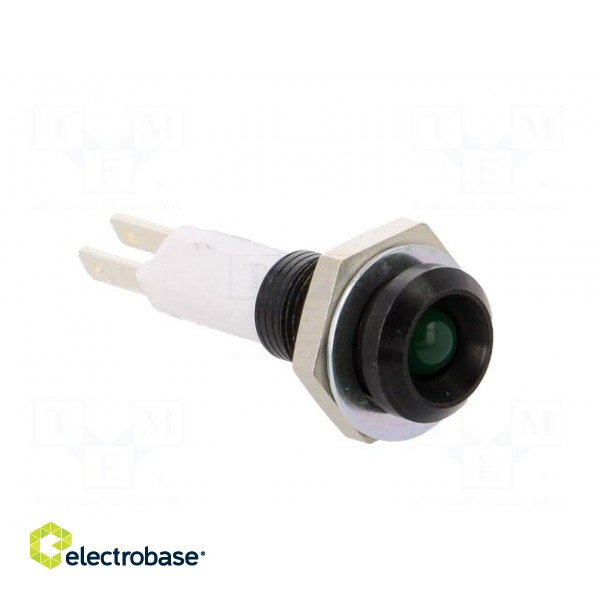 Indicator: LED | recessed | green | Ø9mm | for PCB | brass | ØLED: 5mm image 8