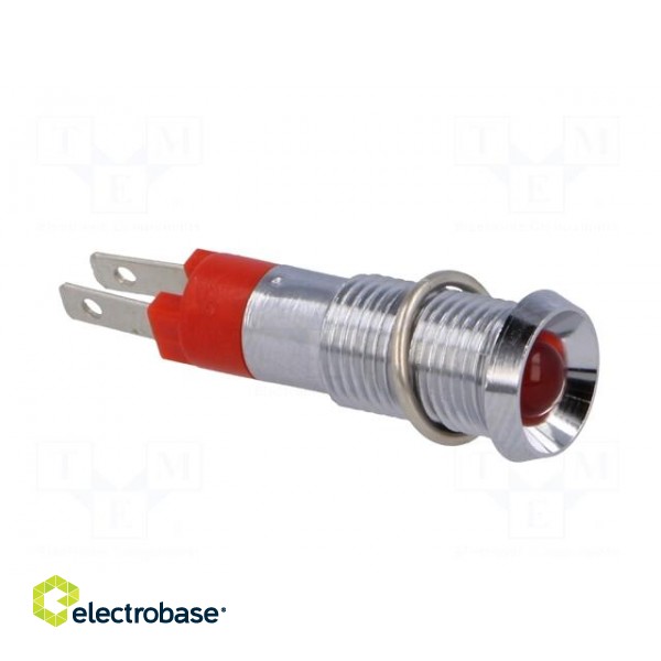 Indicator: LED | recessed | 12÷14VDC | Cutout: Ø8.2mm | IP67 | metal image 8