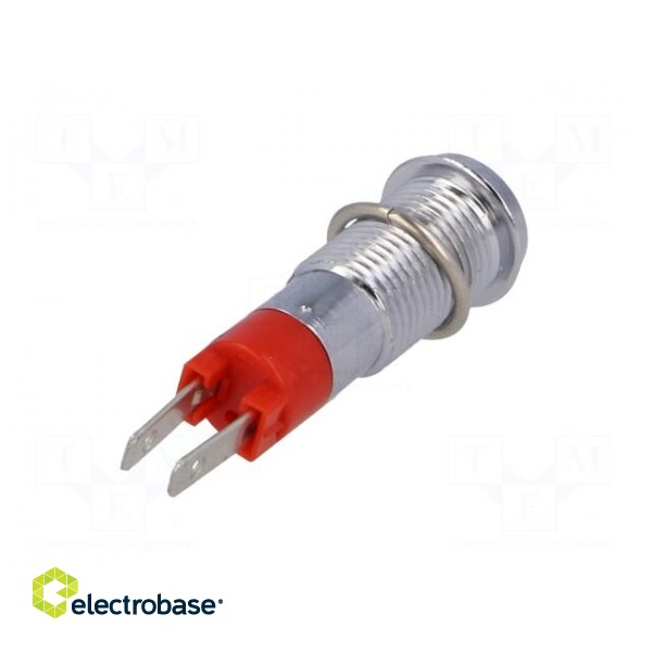 Indicator: LED | recessed | 12÷14VDC | Cutout: Ø8.2mm | IP67 | metal image 6