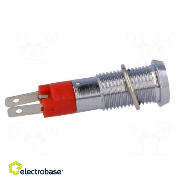 Indicator: LED | recessed | 12÷14VDC | Cutout: Ø8.2mm | IP67 | metal image 7