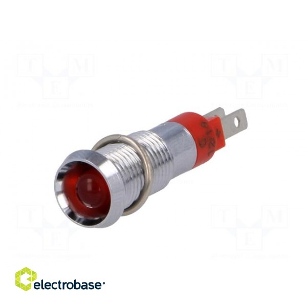 Indicator: LED | recessed | 12÷14VDC | Cutout: Ø8.2mm | IP67 | metal image 2