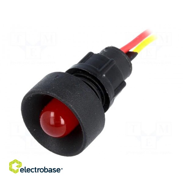 Indicator: LED | recessed | red | 12÷24VDC | 12÷24VAC | Ø13mm | IP20