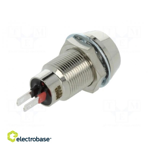 Indicator: LED | recessed | 12VDC | Cutout: Ø12.7mm | IP67 | brass image 6