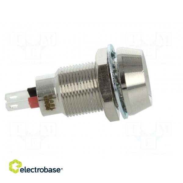 Indicator: LED | recessed | 12VDC | Cutout: Ø12.7mm | IP67 | brass image 7