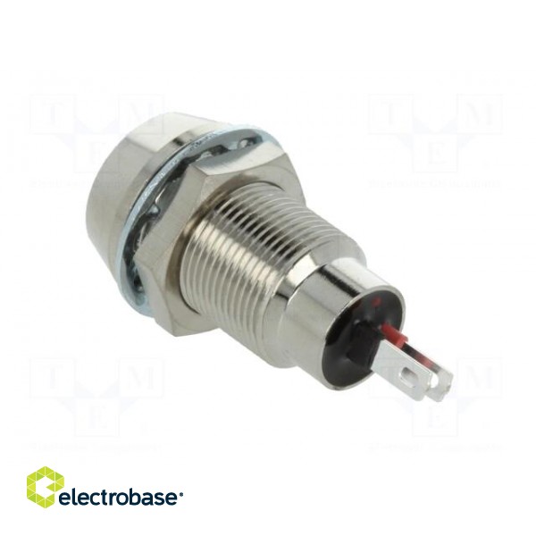 Indicator: LED | recessed | 12VDC | Cutout: Ø12.7mm | IP67 | brass image 4