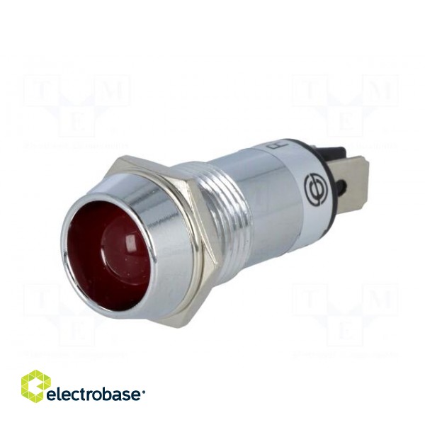 Indicator: LED | recessed | 12VDC | Cutout: Ø14.2mm | IP40 | brass image 2