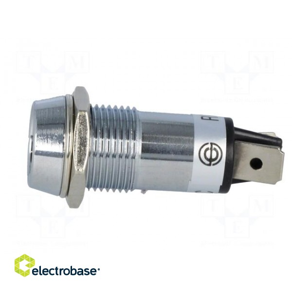 Indicator: LED | recessed | 12VDC | Cutout: Ø14.2mm | IP40 | brass image 3