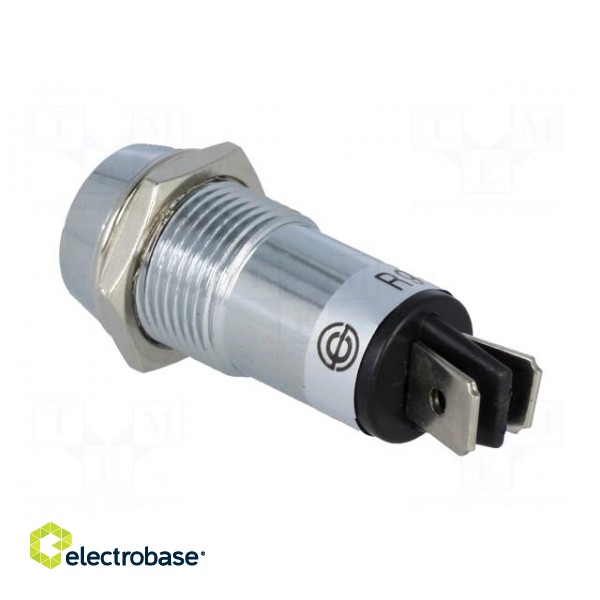 Indicator: LED | recessed | 12VDC | Cutout: Ø14.2mm | IP40 | brass image 4