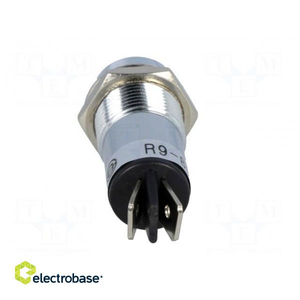 Indicator: LED | recessed | 12VDC | Cutout: Ø14.2mm | IP40 | brass фото 5