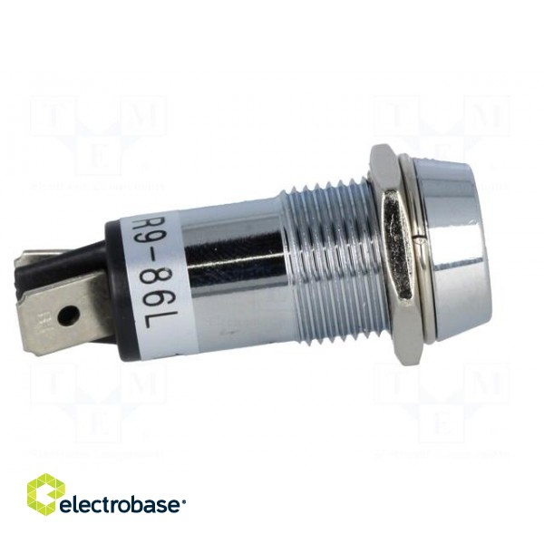 Indicator: LED | recessed | 12VDC | Cutout: Ø14.2mm | IP40 | brass image 7