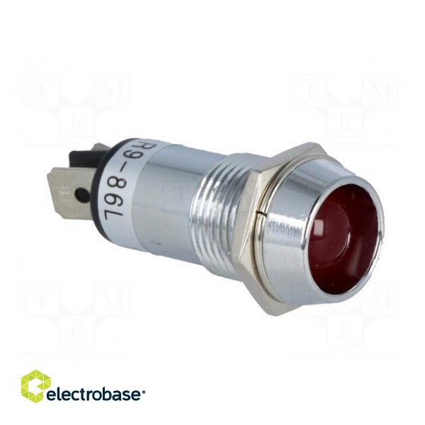 Indicator: LED | recessed | 12VDC | Cutout: Ø14.2mm | IP40 | brass фото 8