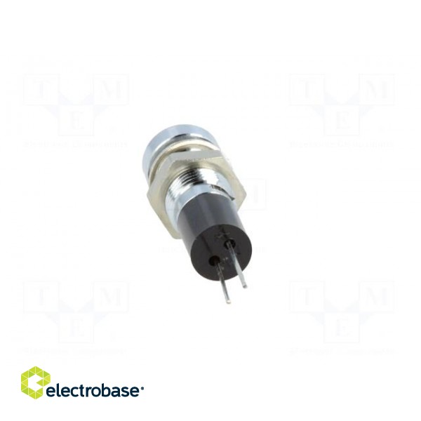 Indicator: LED | recessed | red | 12VDC | Ø8mm | for PCB | brass | ØLED: 5mm image 5