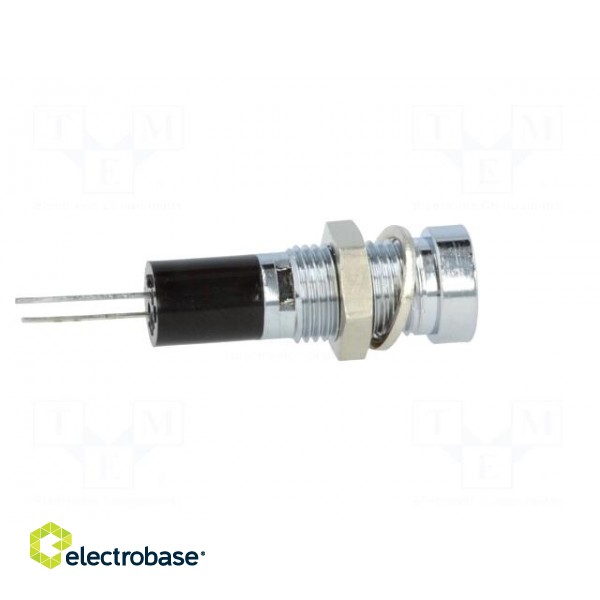 Indicator: LED | recessed | red | 12VDC | Ø8mm | for PCB | brass | ØLED: 5mm image 7