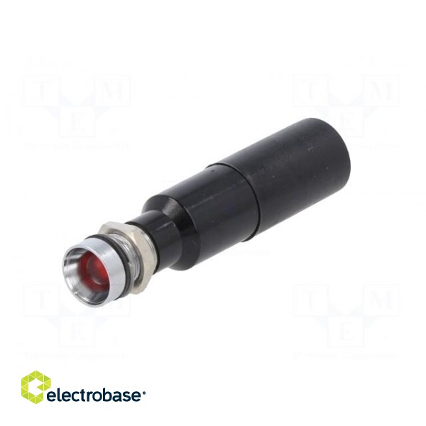 Indicator: LED | recessed | red | 230VAC | Ø8mm | IP67 | metal,plastic paveikslėlis 2
