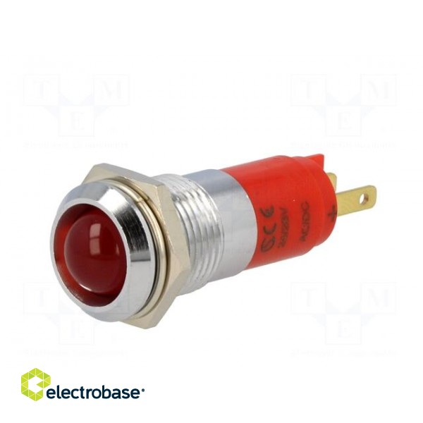 Indicator: LED | recessed | 24÷28VDC | Cutout: Ø14.2mm | IP67 | metal фото 2