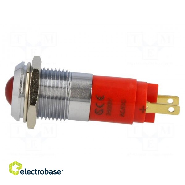 Indicator: LED | recessed | 24÷28VDC | Cutout: Ø14.2mm | IP67 | metal фото 3
