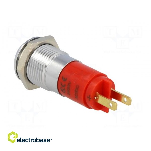 Indicator: LED | recessed | 24÷28VDC | Cutout: Ø14.2mm | IP67 | metal фото 4