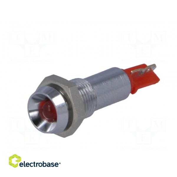 Indicator: LED | recessed | 24÷28VDC | Cutout: Ø6.2mm | IP67 | metal фото 2