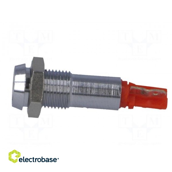 Indicator: LED | recessed | red | 24÷28VDC | Ø6.2mm | IP67 | metal image 3